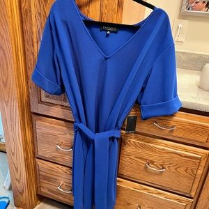 NWT eloquii dress in vibrant blue with detachable belt